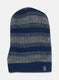 Men Blue Self Design Cap