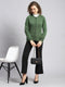 Women Green Solid Cardigan