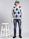 Men Grey Printed Pullover