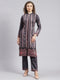 Women Grey Self Design Wool blend Kurti Set
