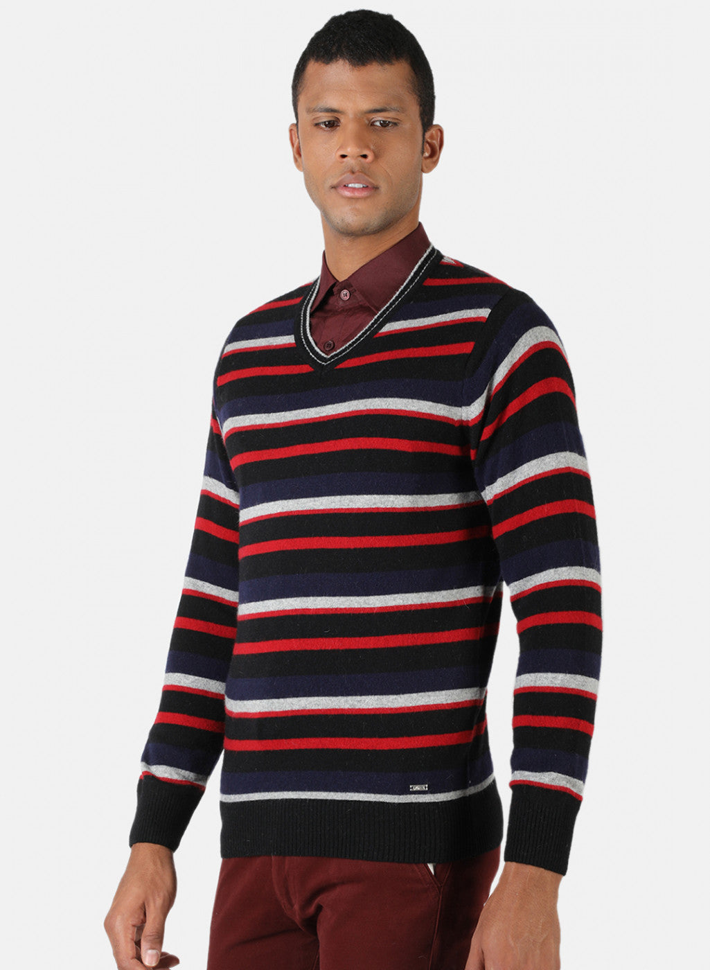 Men Multicolor Solid Pullover
