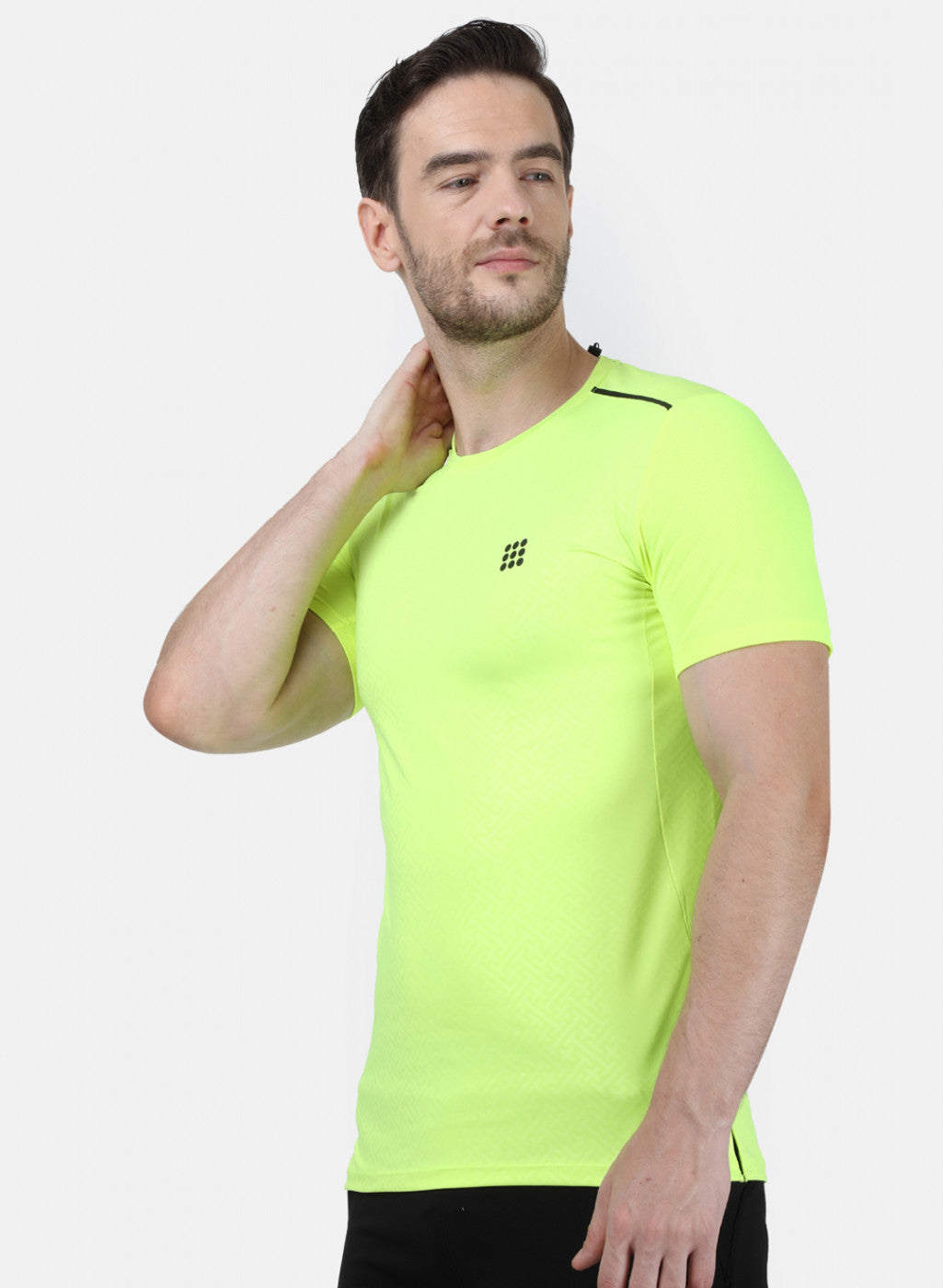 Mens Green Plain T-Shirt