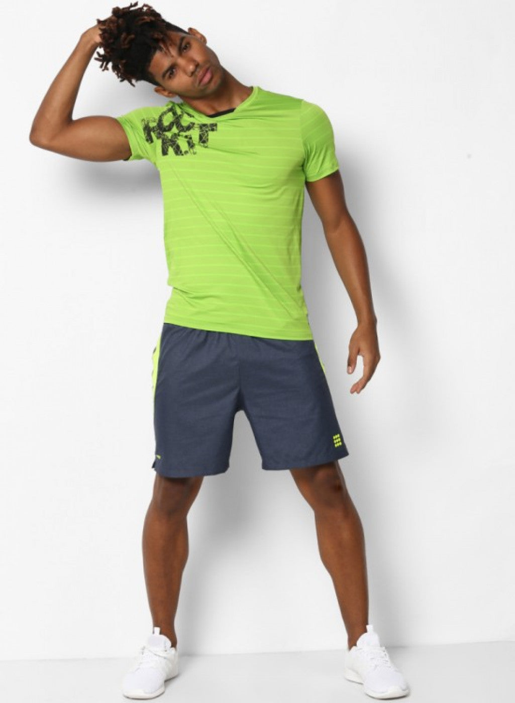 Rockit Green Round Neck Smart Fit T-Shirt