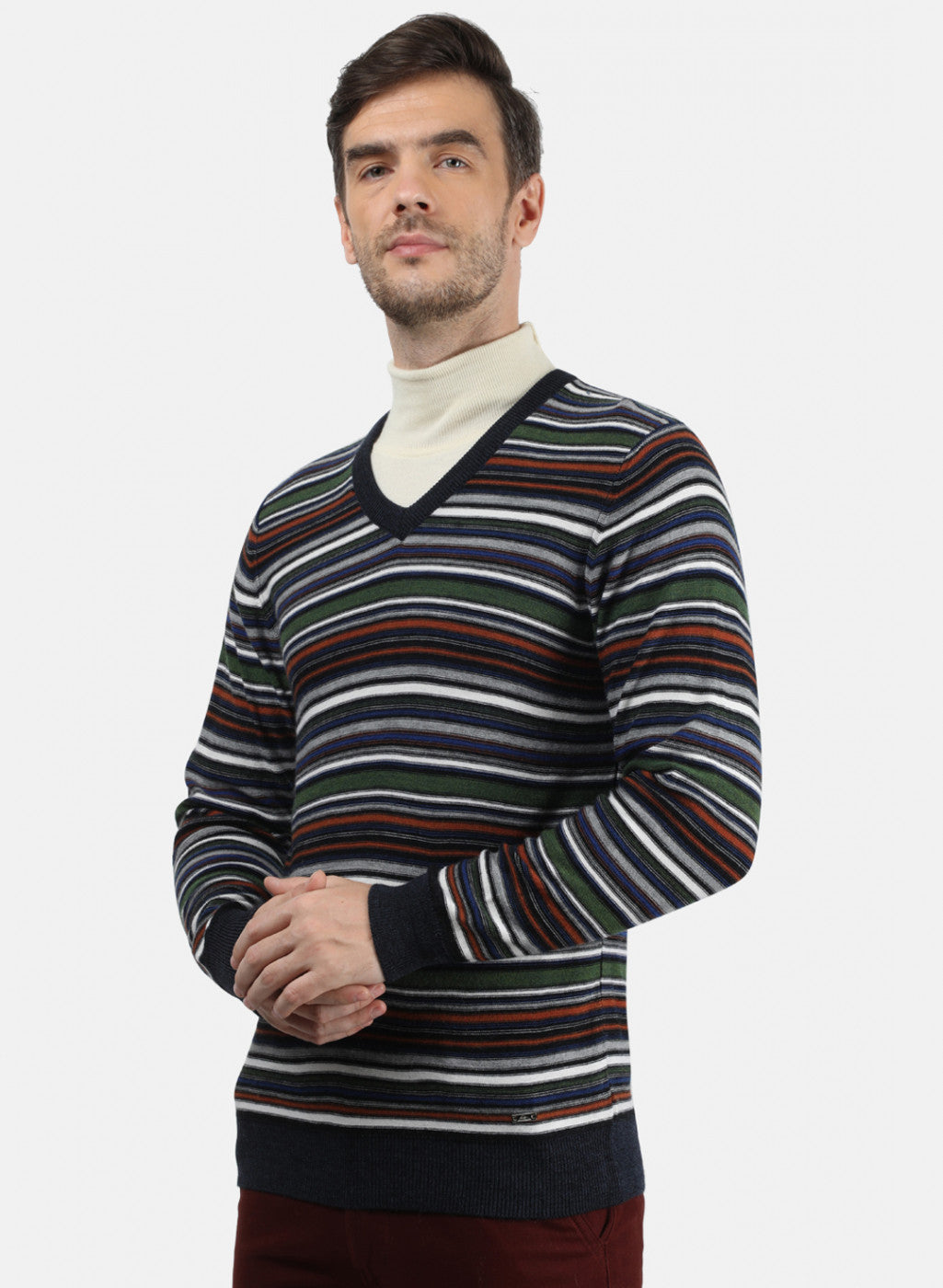 Men Multicolor Solid Pullover