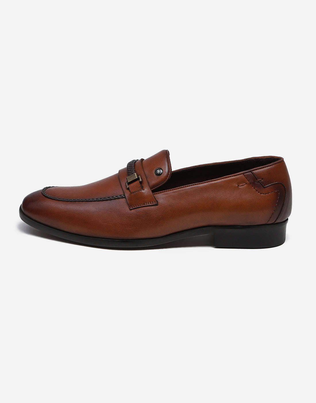 Men Tan Slip on Genuine Leather Loafers