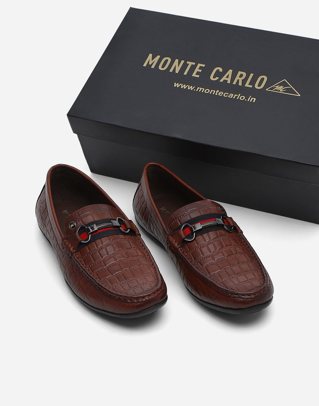 Men Tan Slip on Genuine Leather Loafers