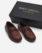 Men Tan Slip on Genuine Leather Loafers