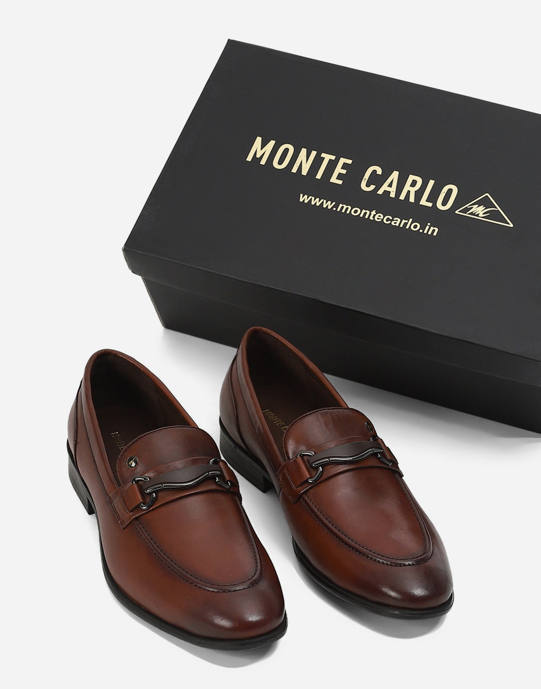 Men Brown Slip on Genuine Leather Loafers