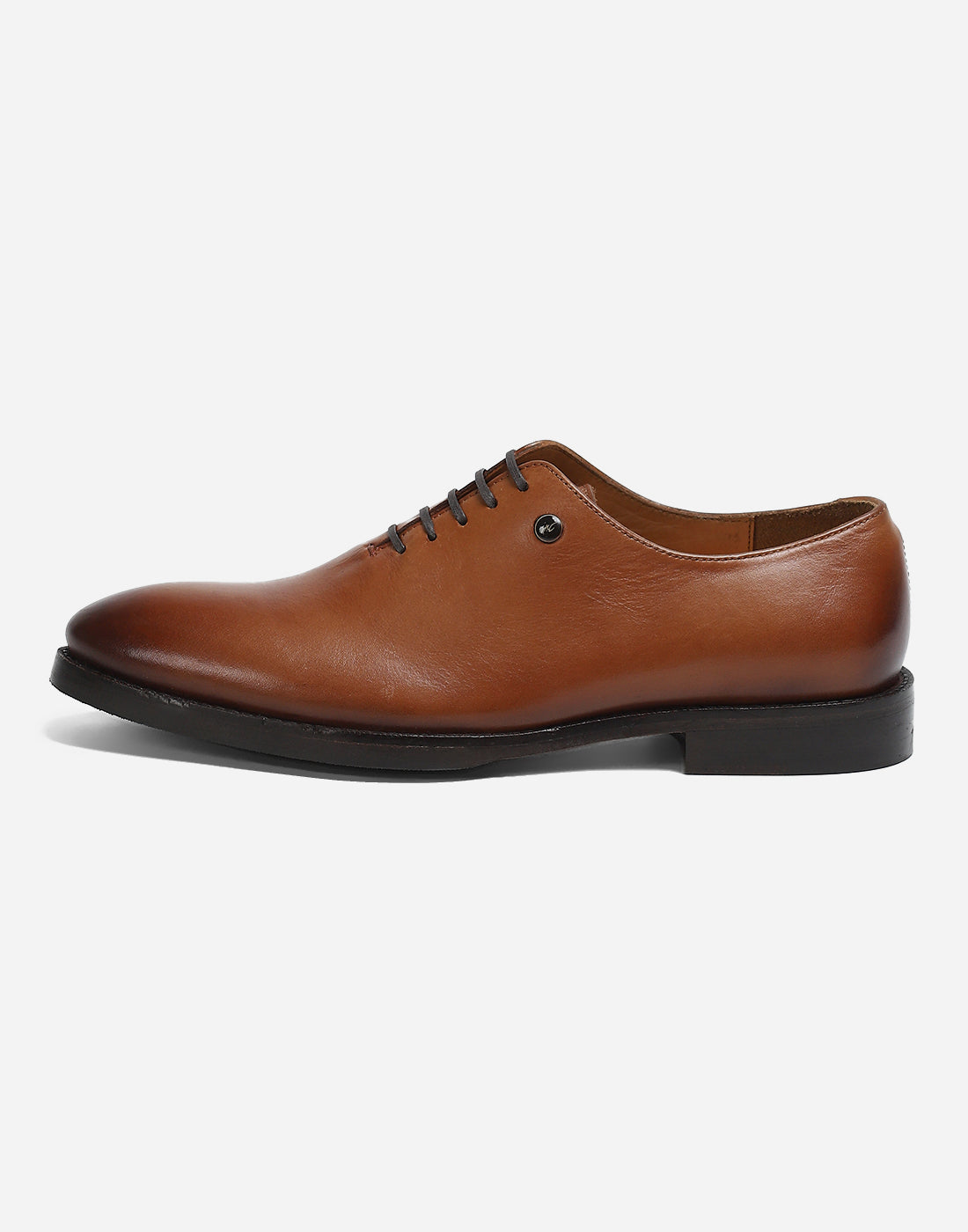 Men Tan Lace Up Genuine Leather Formal Oxfords