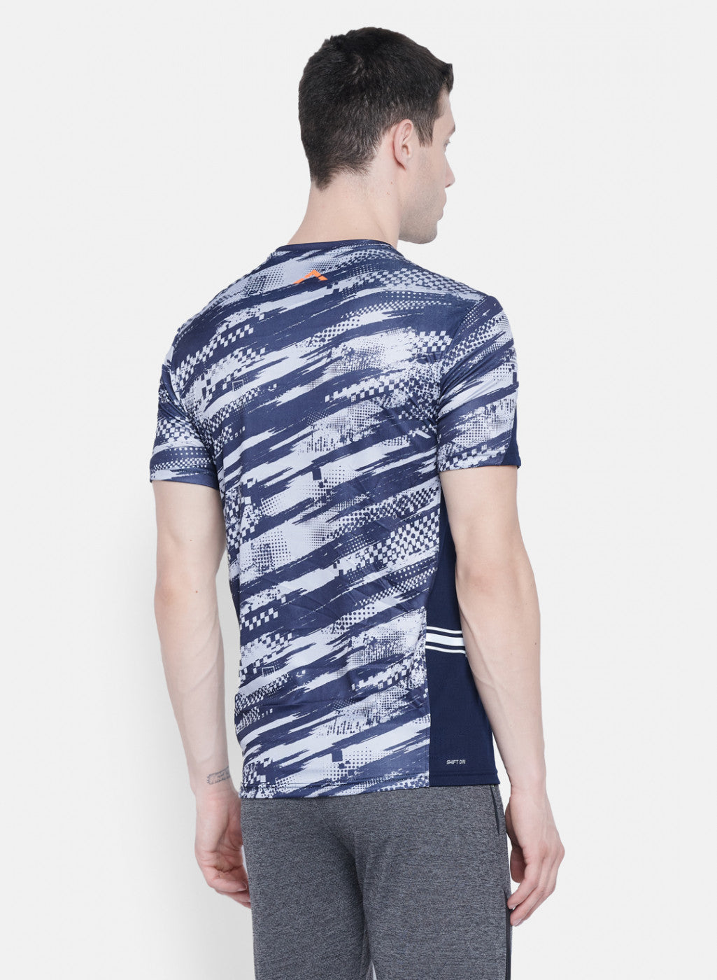 Mens NAvy Blue Printed T-Shirt