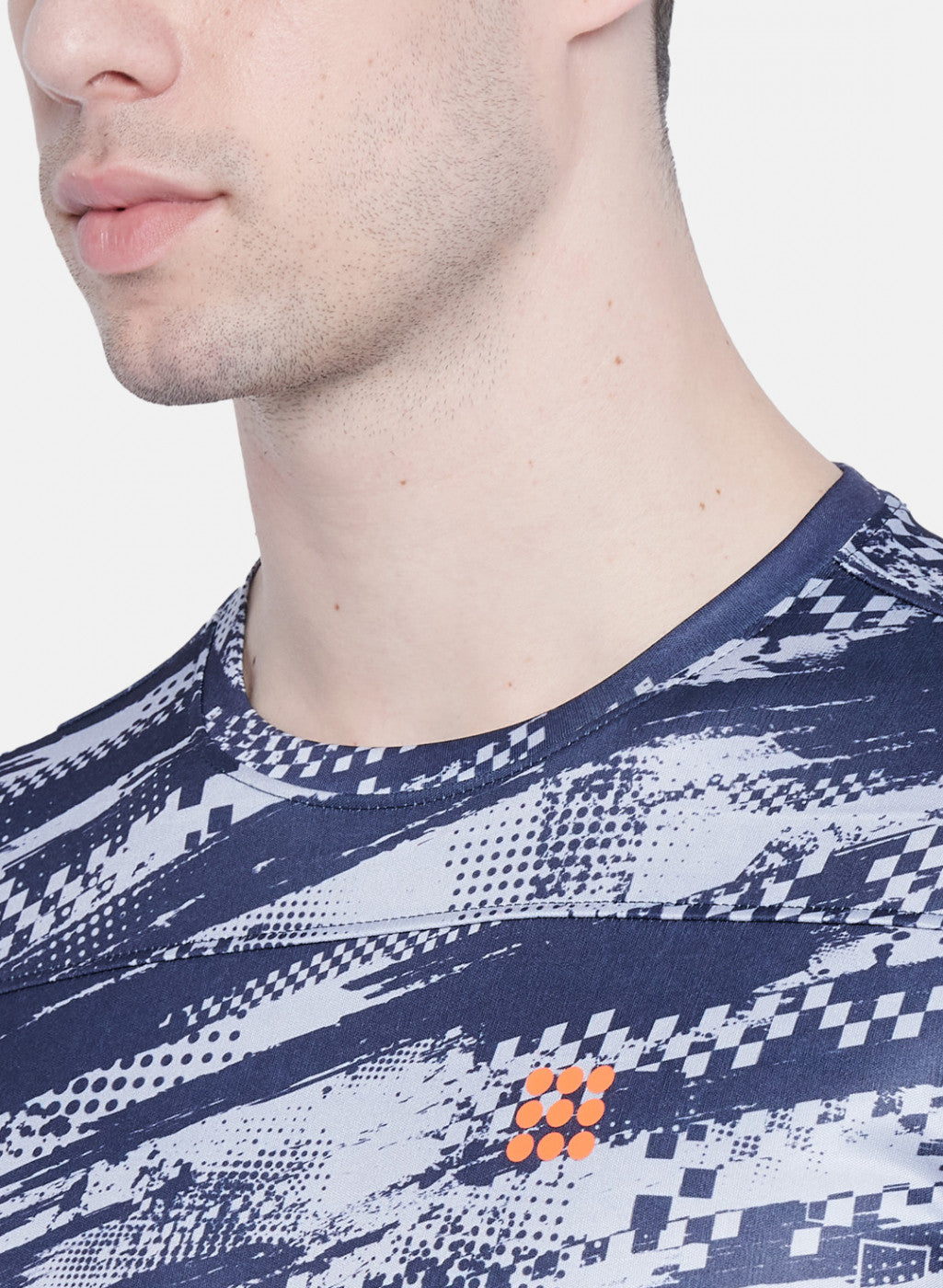 Mens NAvy Blue Printed T-Shirt