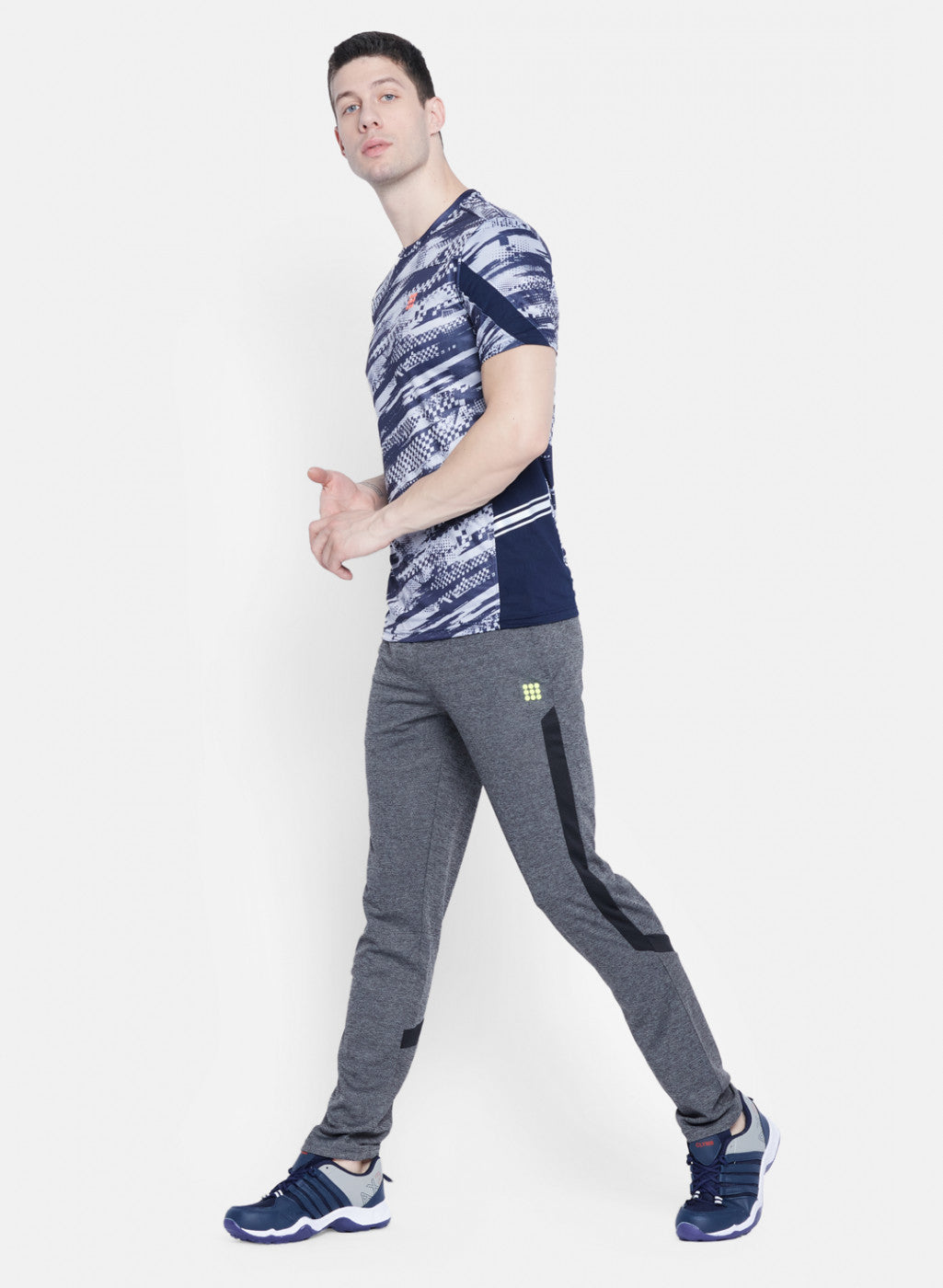 Mens NAvy Blue Printed T-Shirt