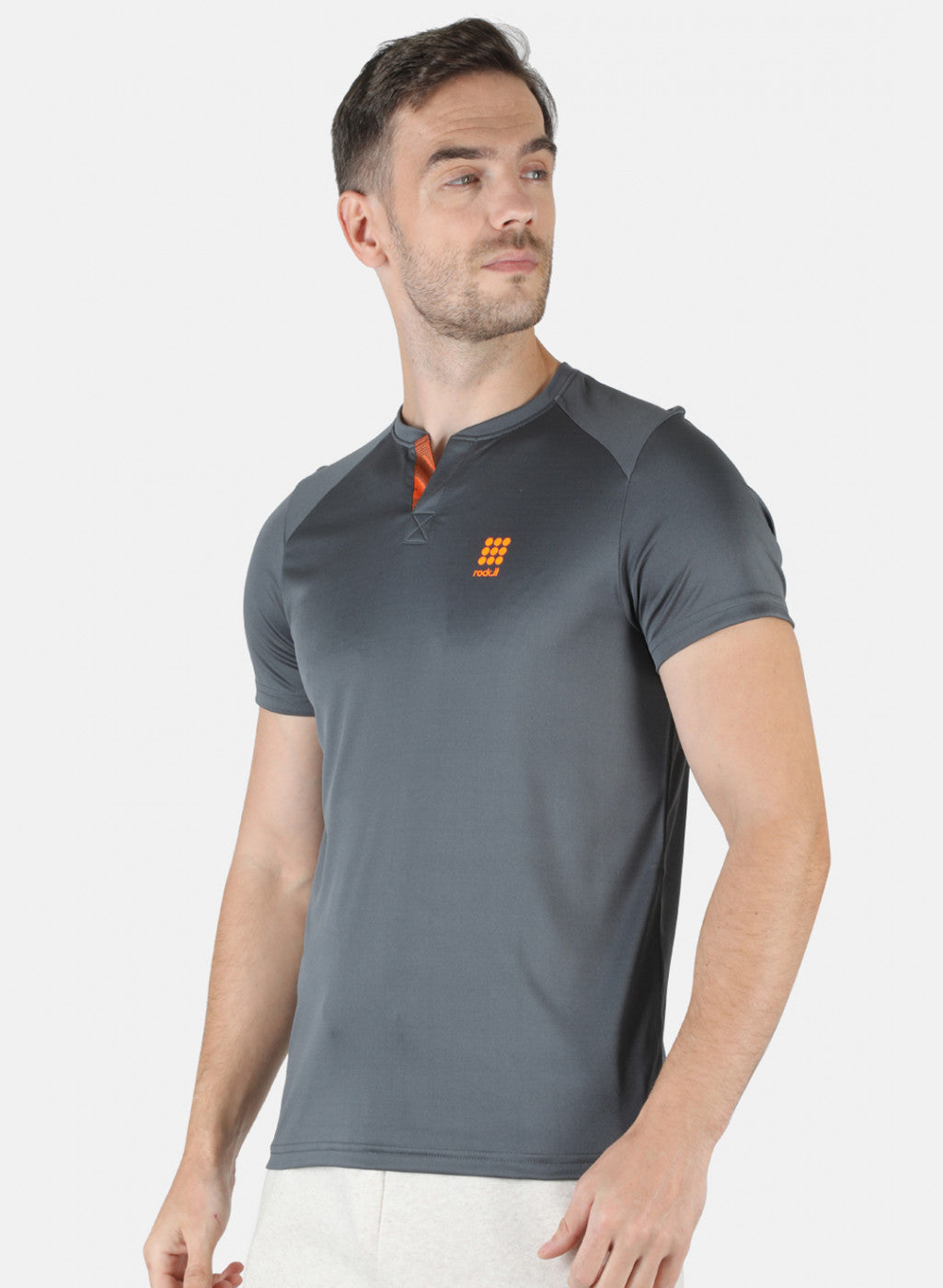 Mens Grey Plain T-Shirt