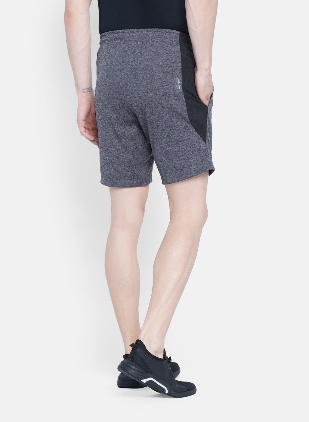 Mens Grey Self Design Short