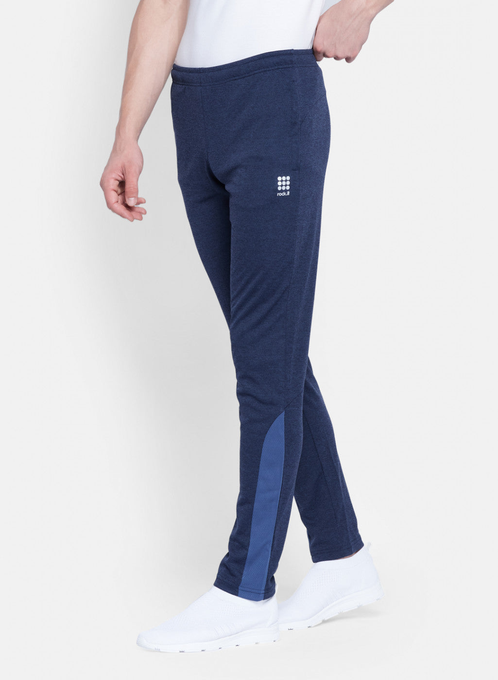 Mens NAvy Blue Self Design Lower