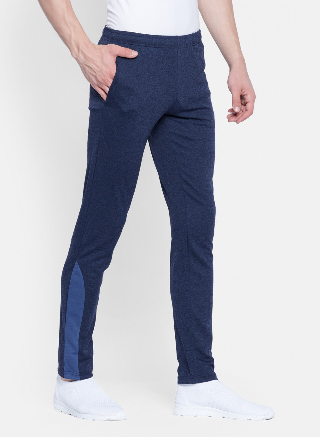 Mens NAvy Blue Self Design Lower