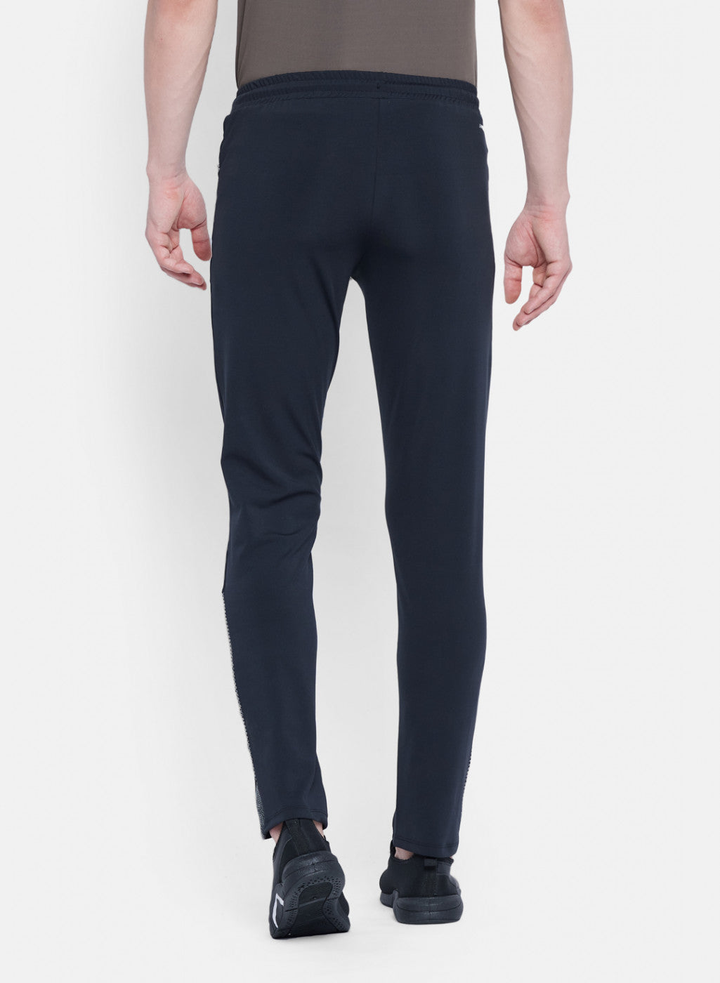 Mens Black Self Design Lower