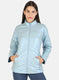Women Blue Solid Jacket