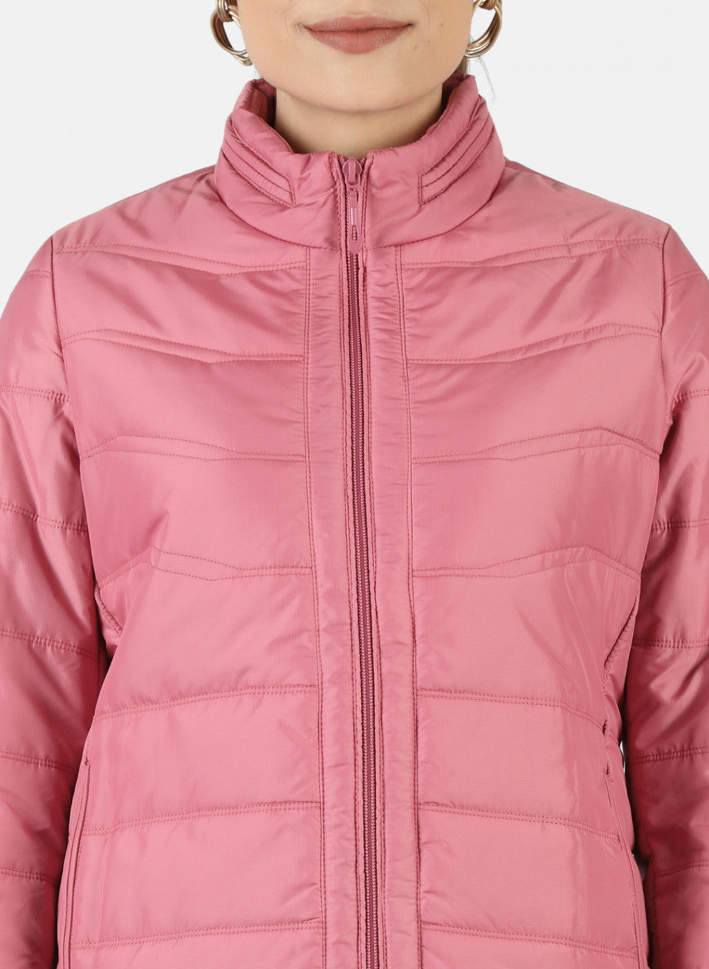 Women Pink Solid Jacket