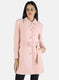 Women Pink Solid Coat