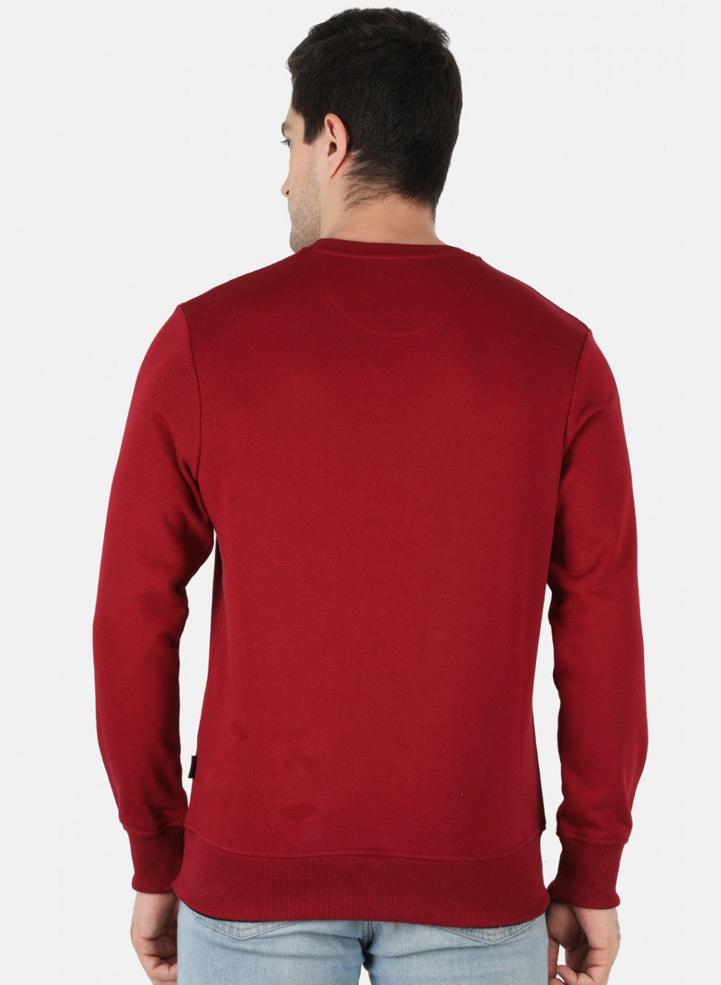 Men Maroon Printed Sweatshirt