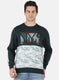 Men Green Printed Sweatshirt