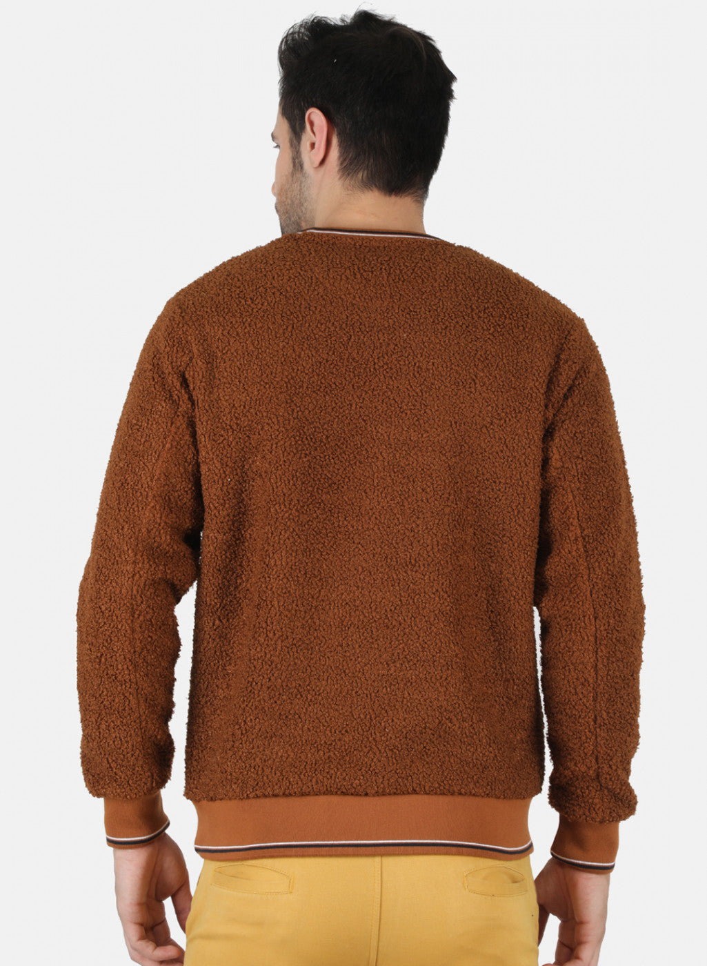 Men Brown Printed Sweatshirt