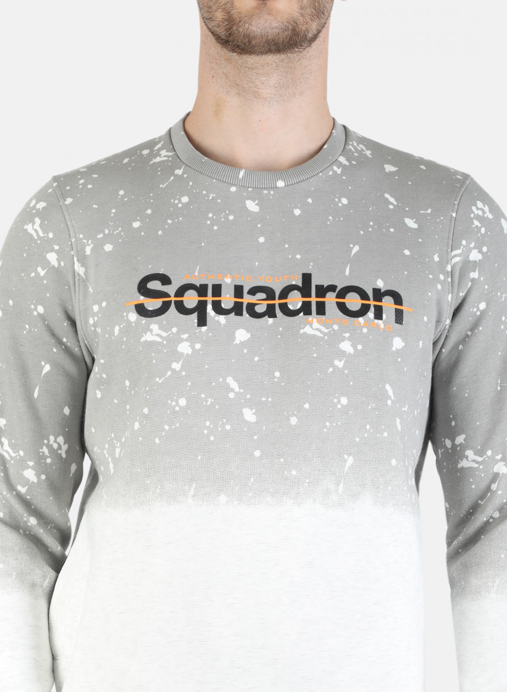 Men White Printed Sweatshirt