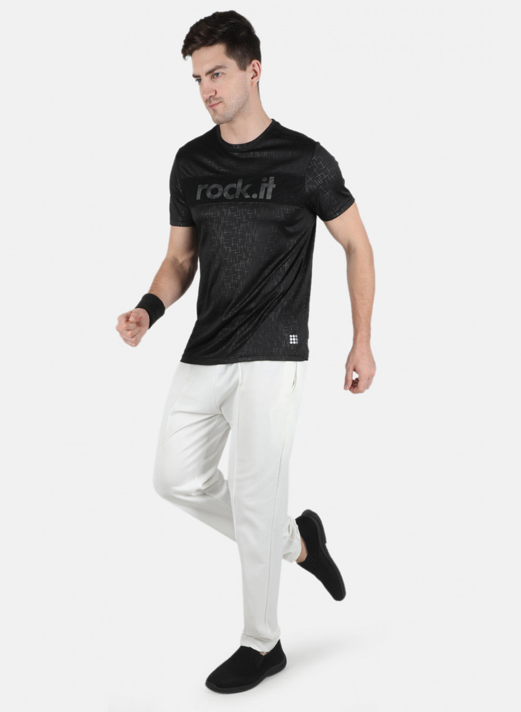 Rock.it Men Black Printed Round Neck T-Shirt