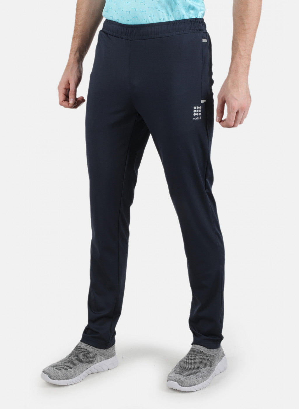 Men NAvy Blue Plain Track Pant