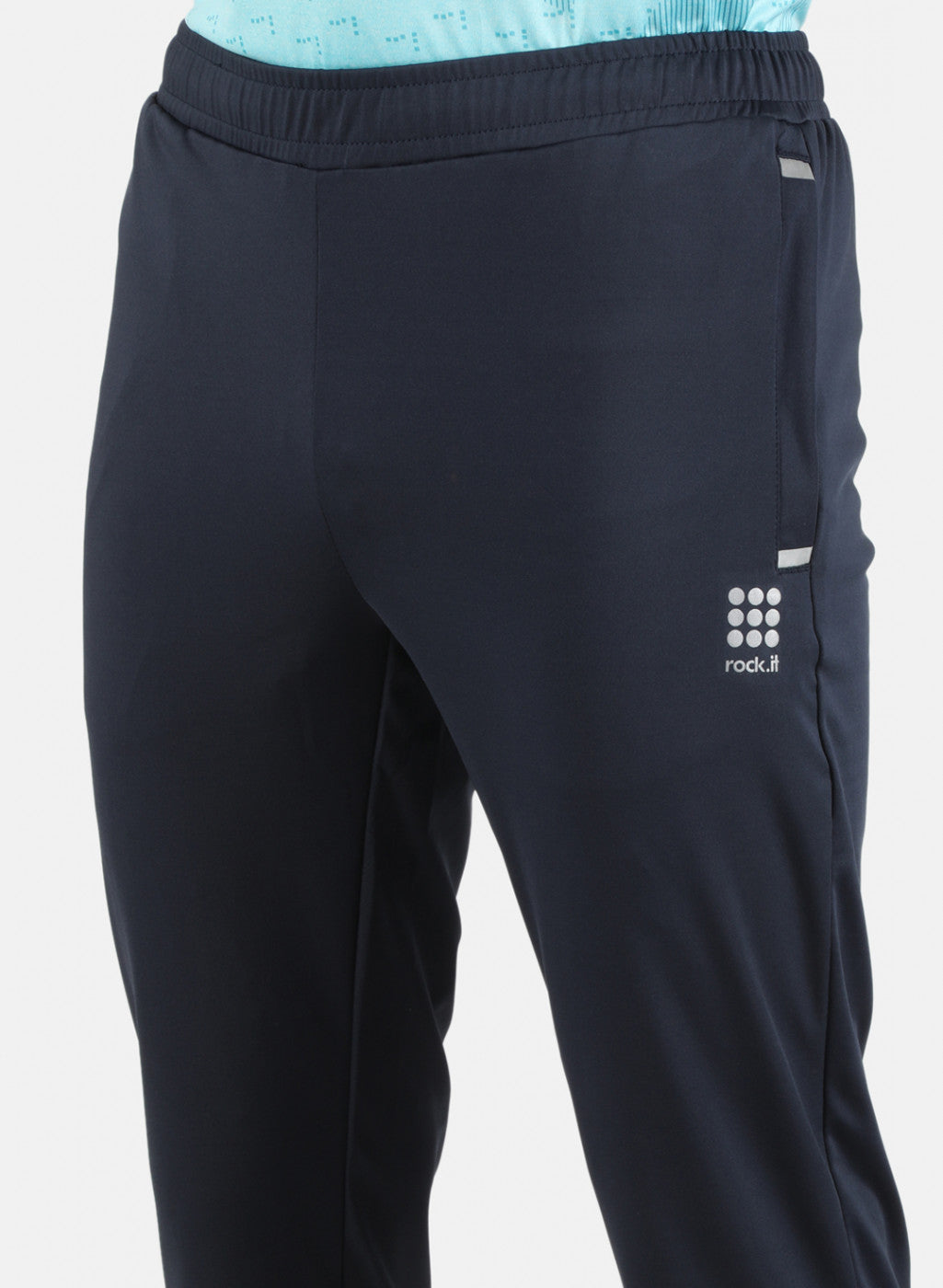 Men NAvy Blue Plain Track Pant