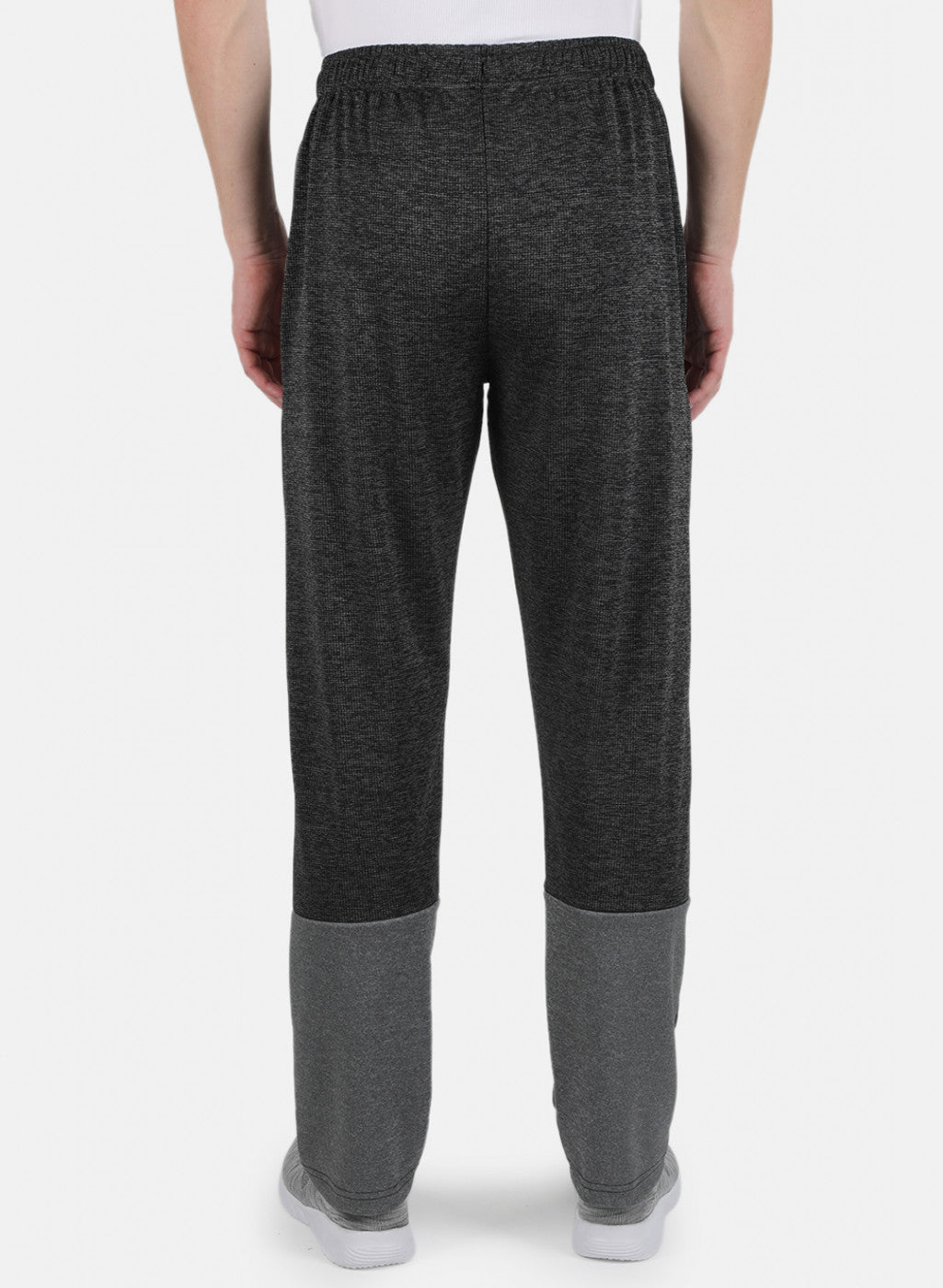 Men Grey Self Design Track Pant