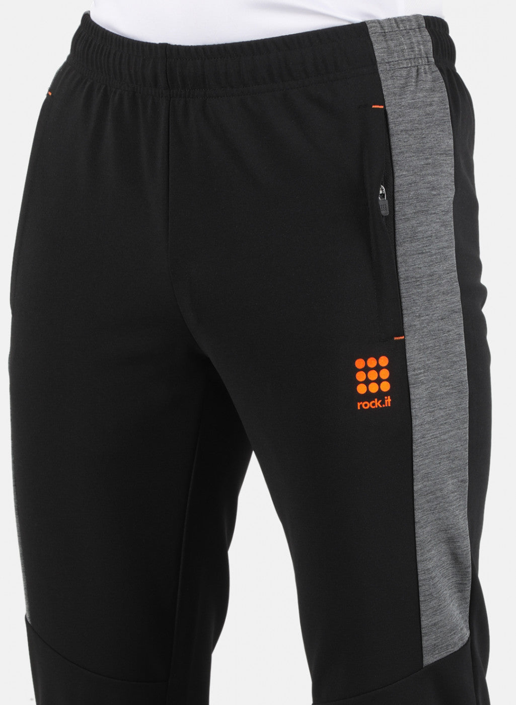 Men Black Self Design Track Pant