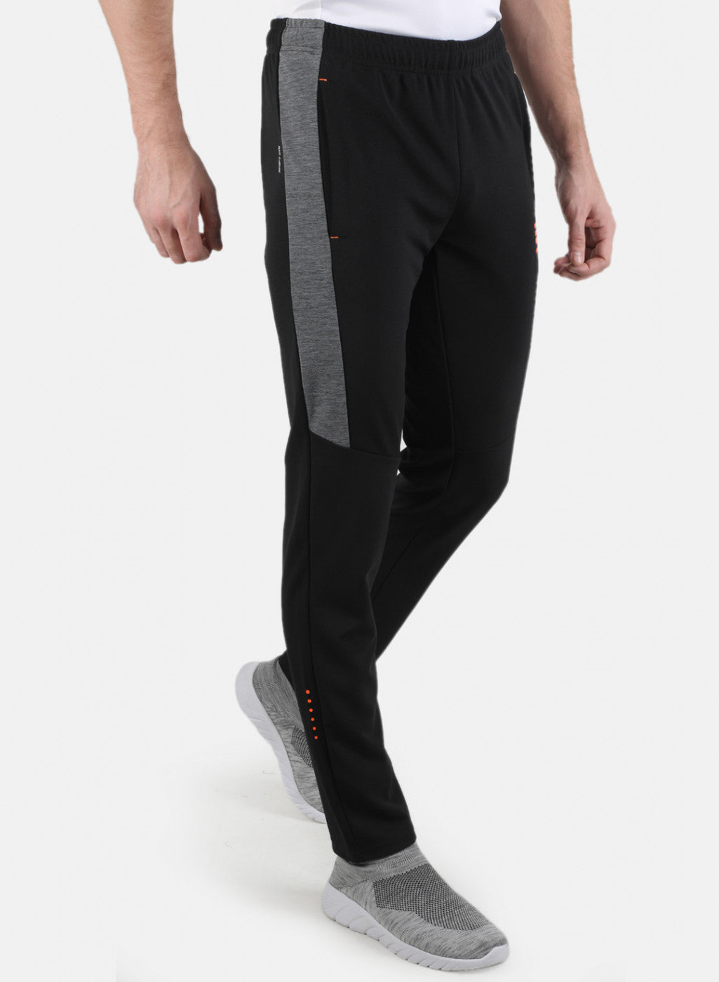 Men Black Self Design Track Pant