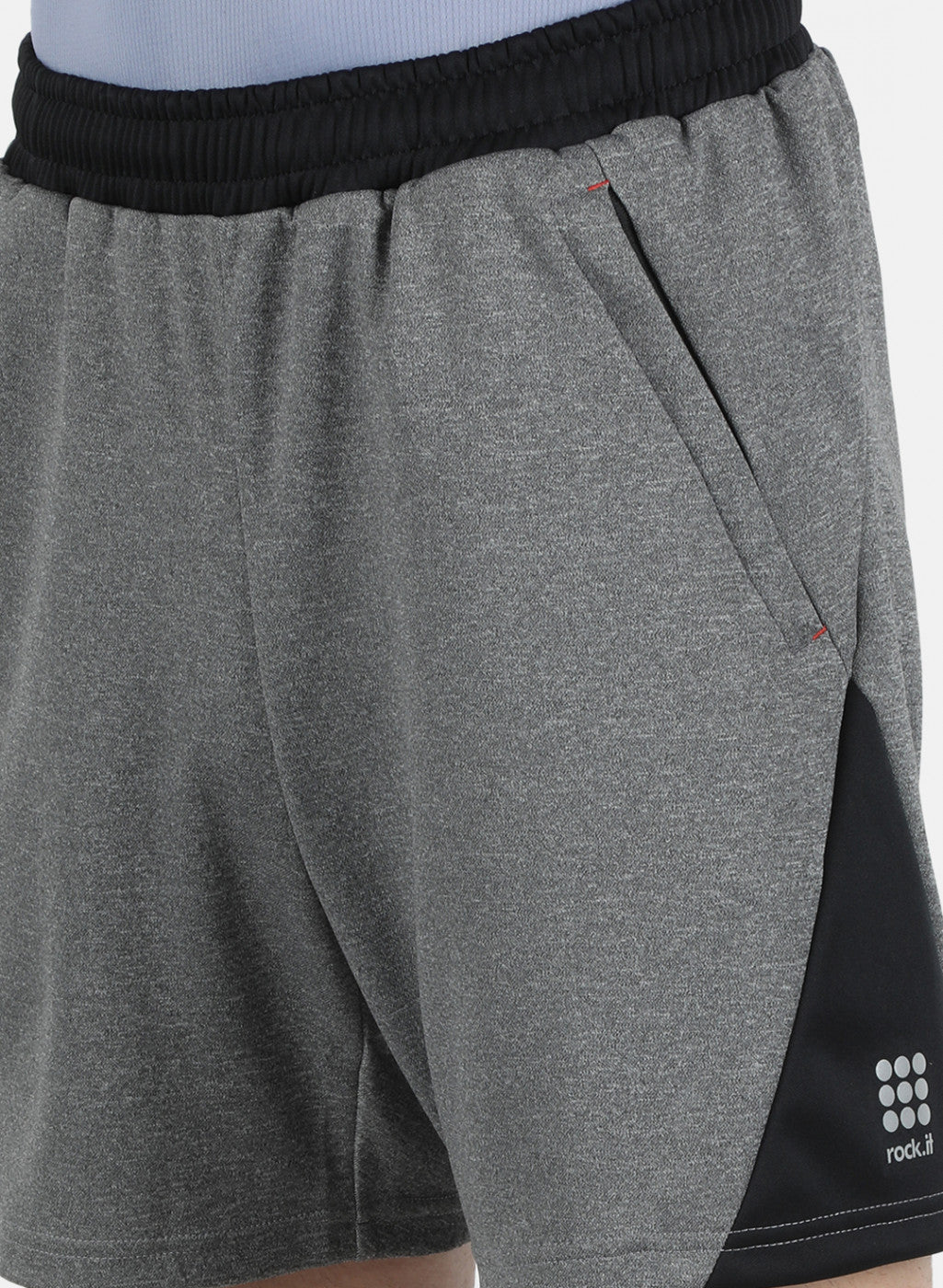 Men Grey Self Design Shorts