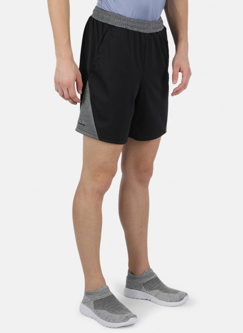 Men Black Self Design Shorts