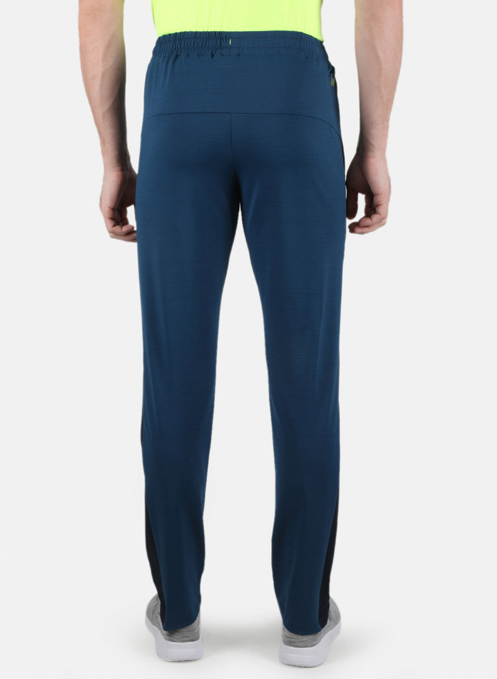 Men Blue Self Design Track Pant