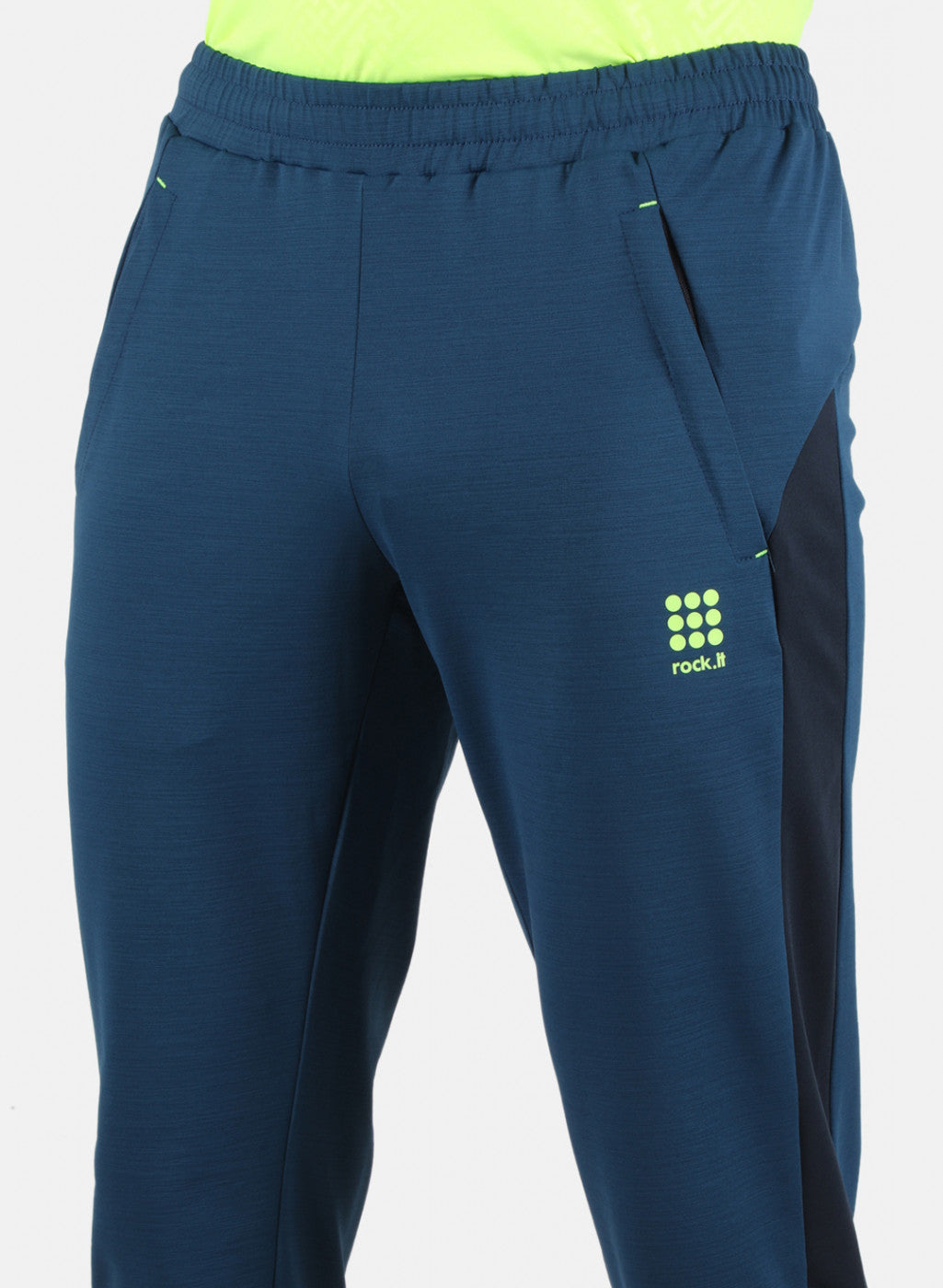 Men Blue Self Design Track Pant