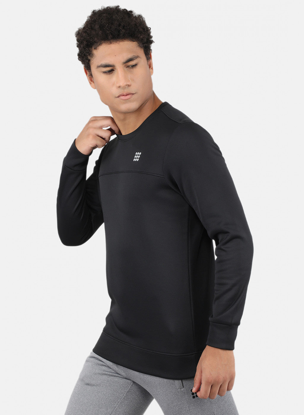 Men Black Printed Sweatshirt