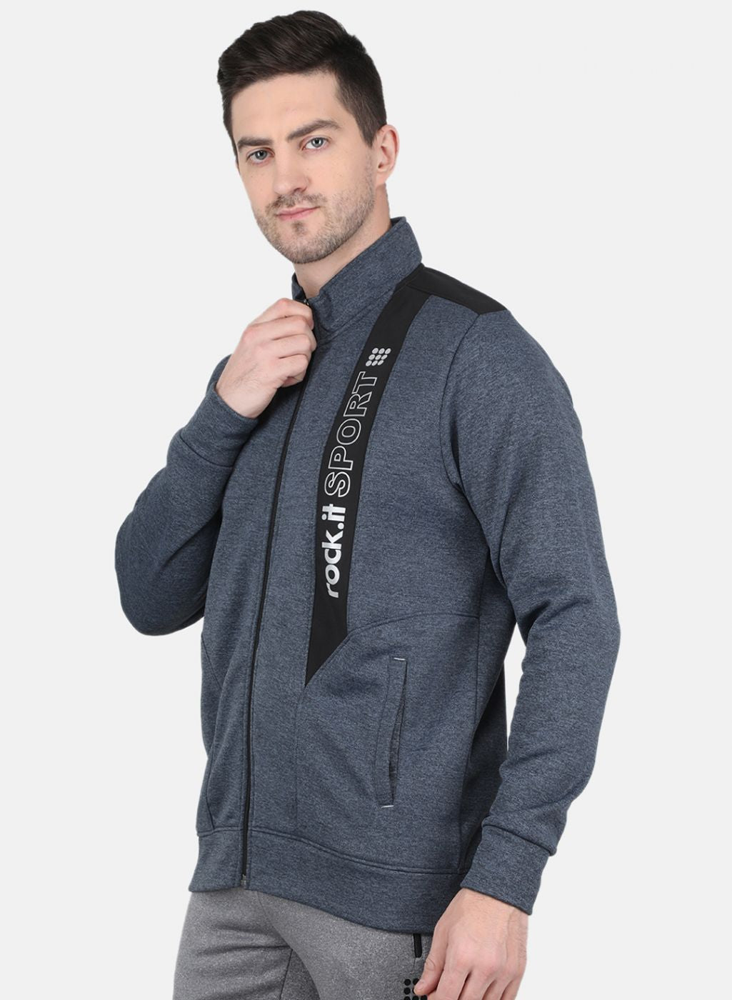 Men Grey Printed Sweatshirt