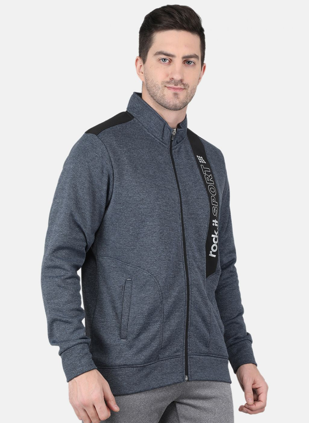 Men Grey Printed Sweatshirt