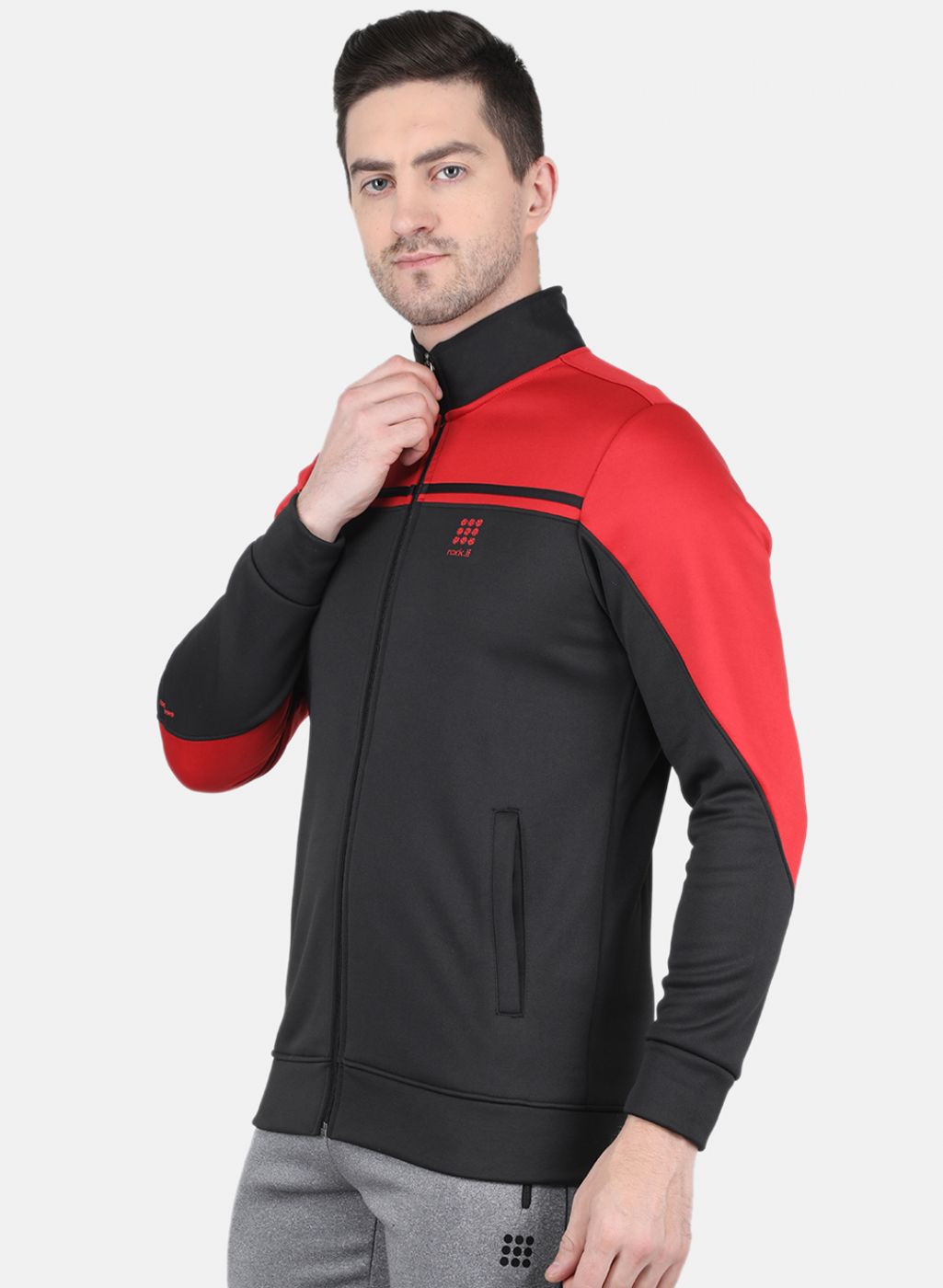 Men Black Solid Sweatshirt