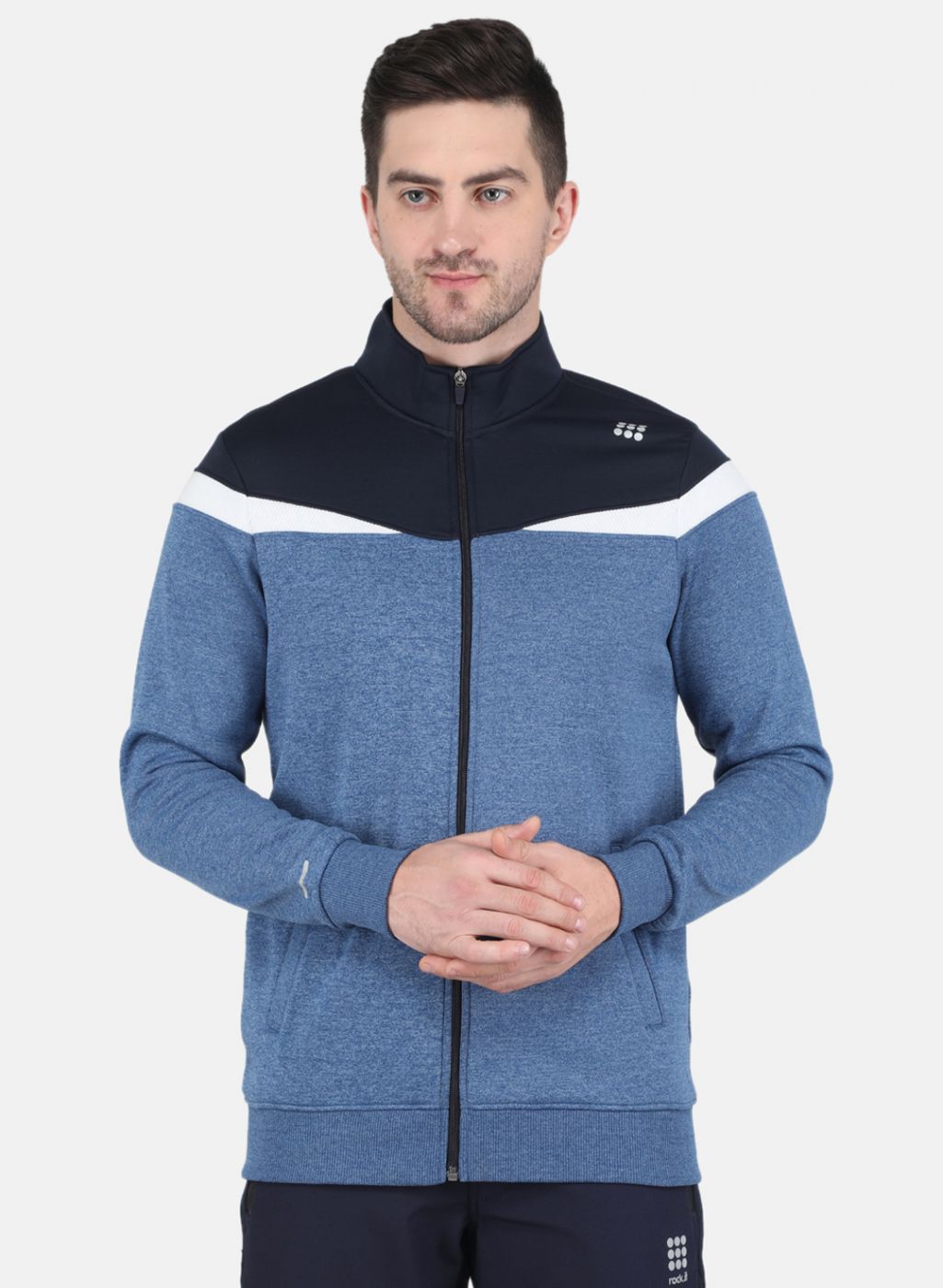 Men Blue Solid Sweatshirt
