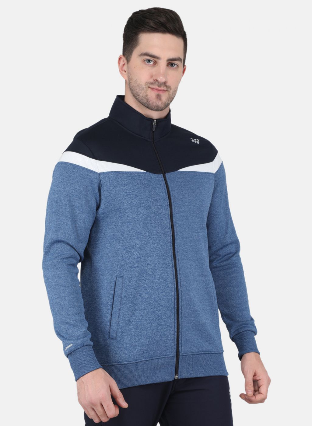 Men Blue Solid Sweatshirt