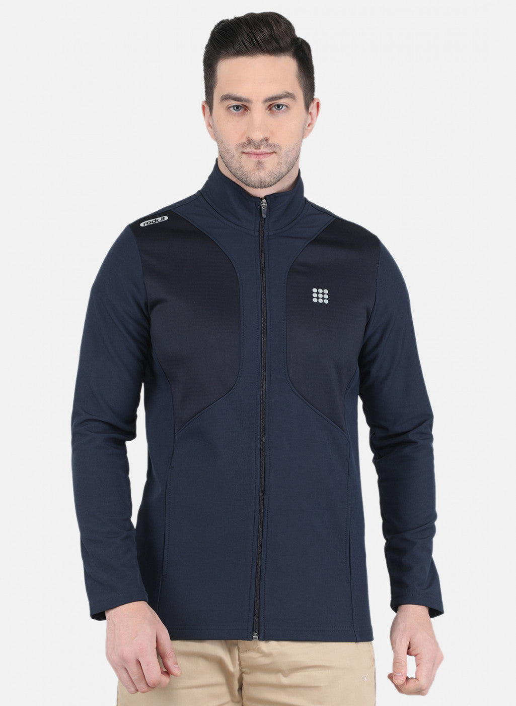 Men Blue Solid Sweatshirt