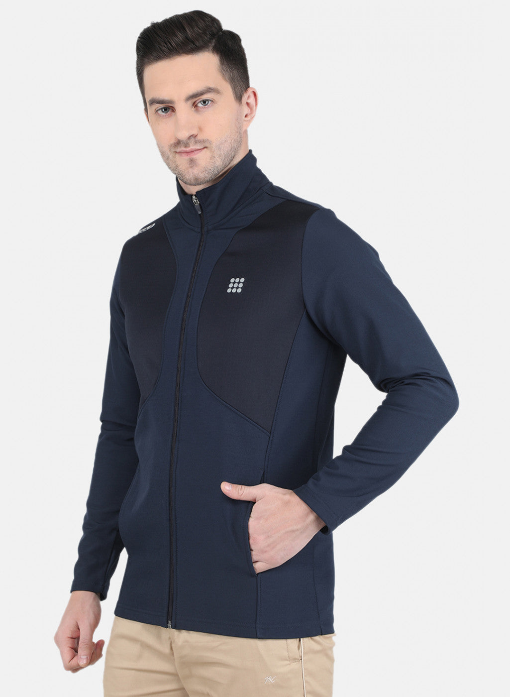Men Blue Solid Sweatshirt