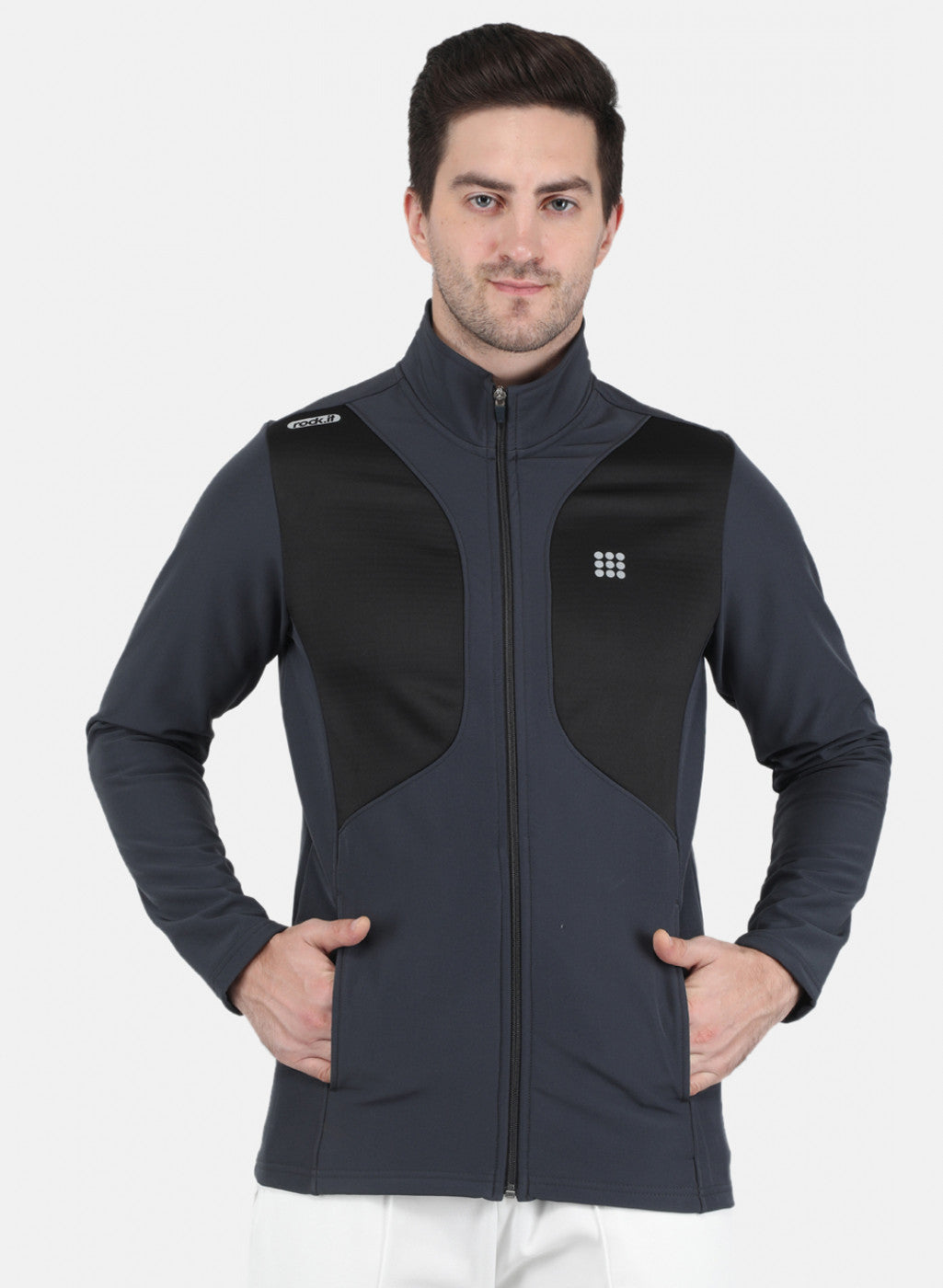 Men Grey Solid Sweatshirt