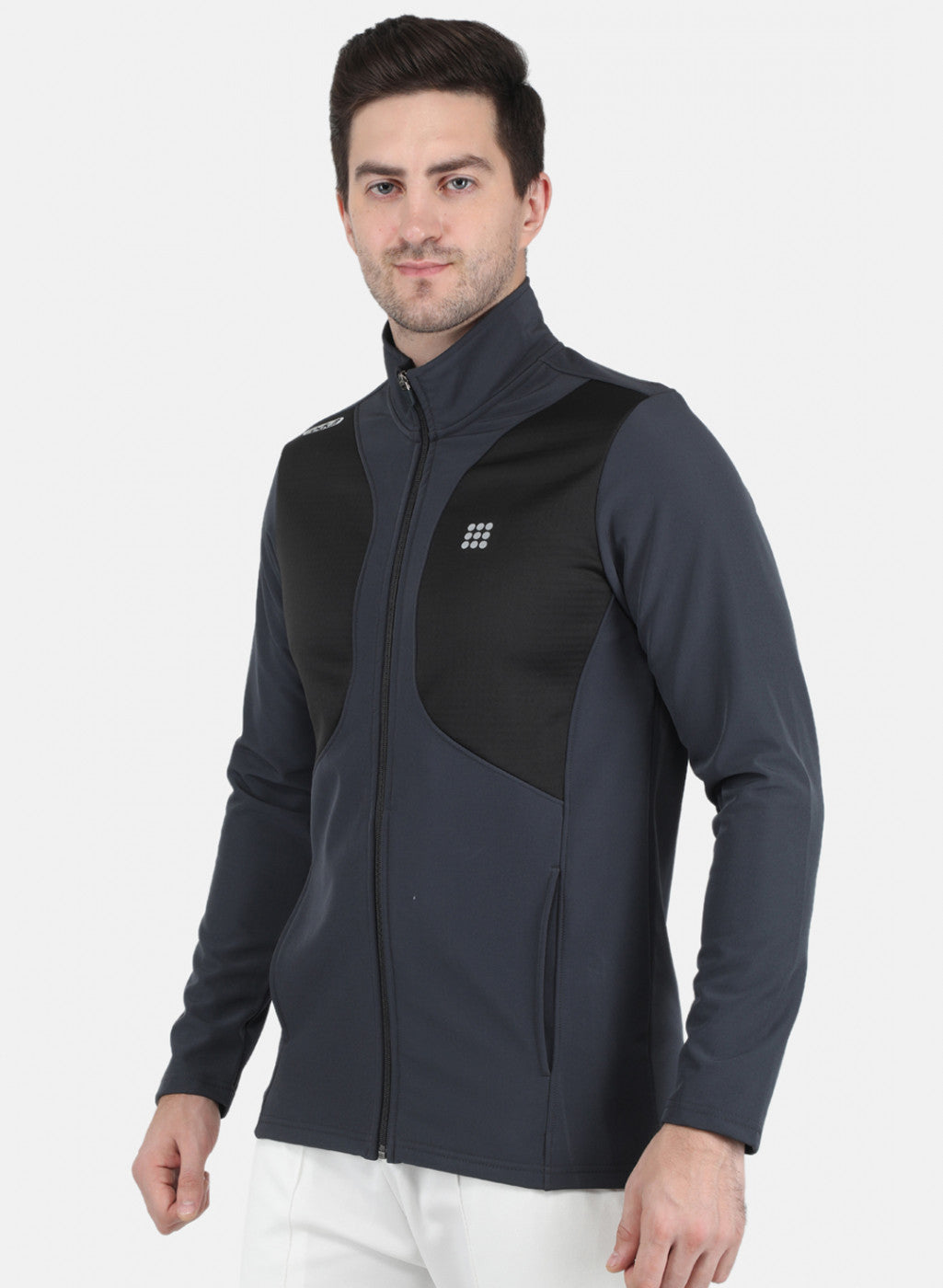 Men Grey Solid Sweatshirt