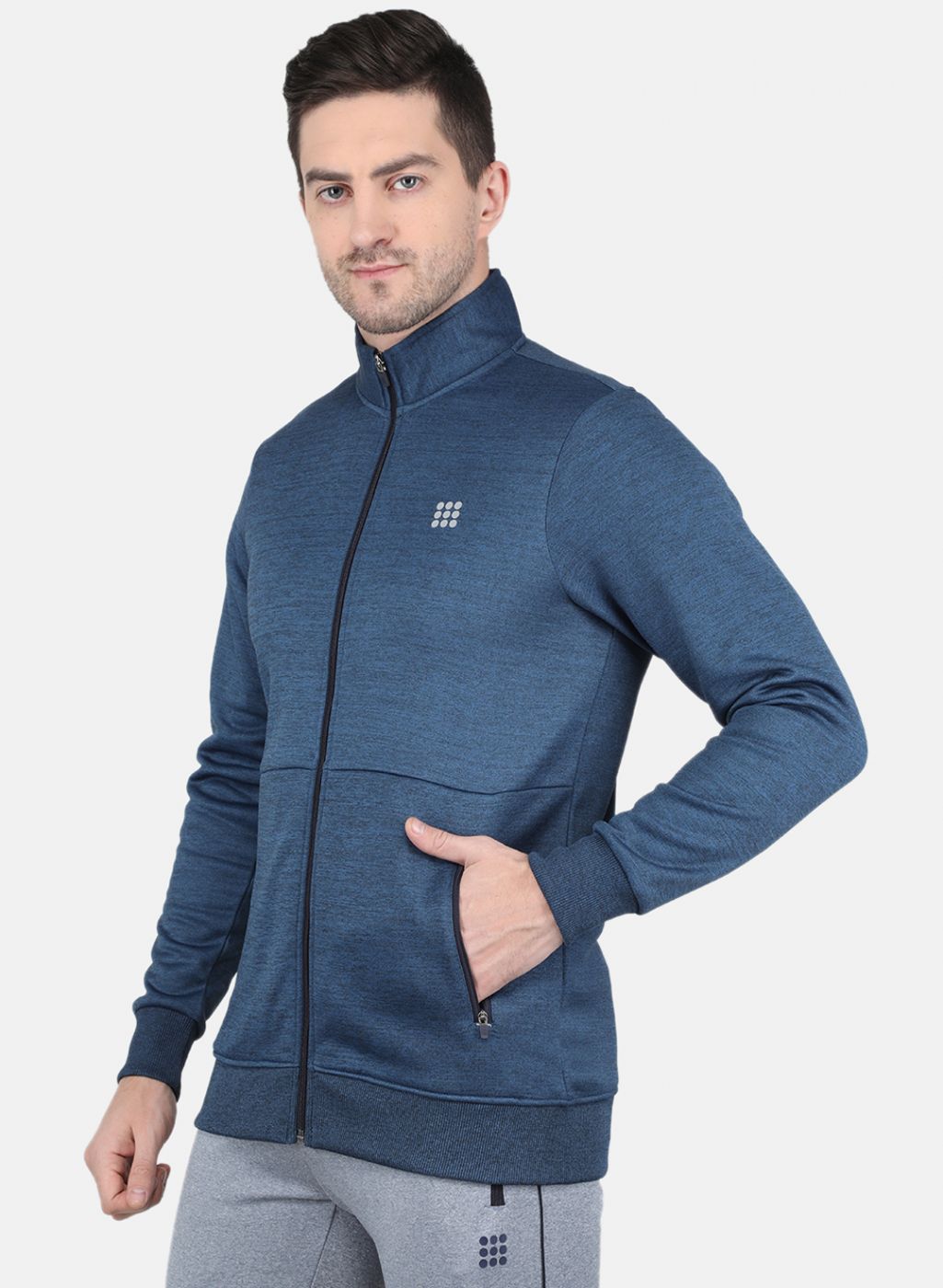 Men Navy Blue Printed Sweatshirt