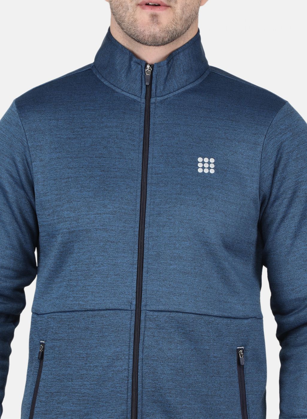 Men Navy Blue Printed Sweatshirt